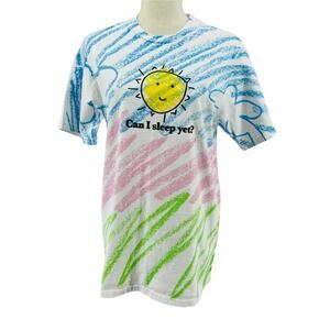 Hila Klein’s Can I sleep yet Teddy Fresh T-Shirt Size Small Art